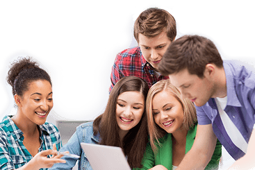 Students studying together